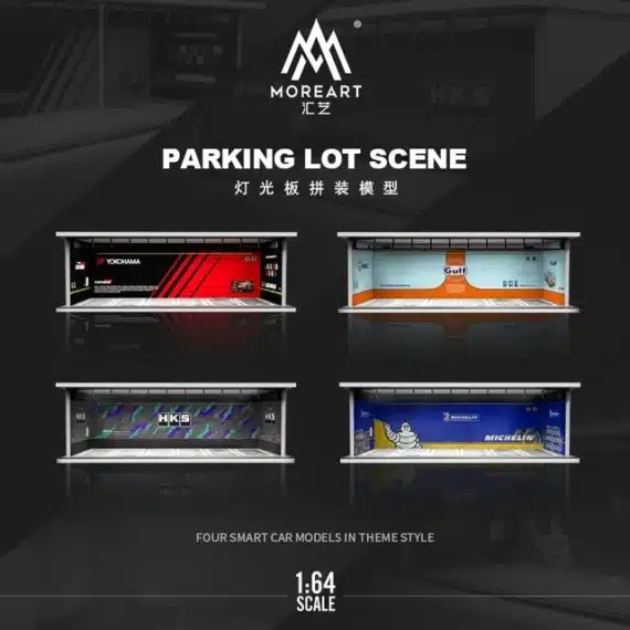 MOREART 1/64 Michelin Parking Garage Diorama with LED lights