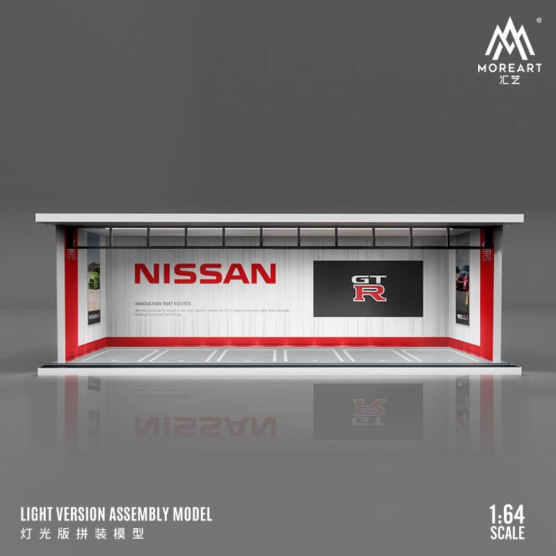 MOREART 1/64 Nissan Parking Garage Diorama with LED lights