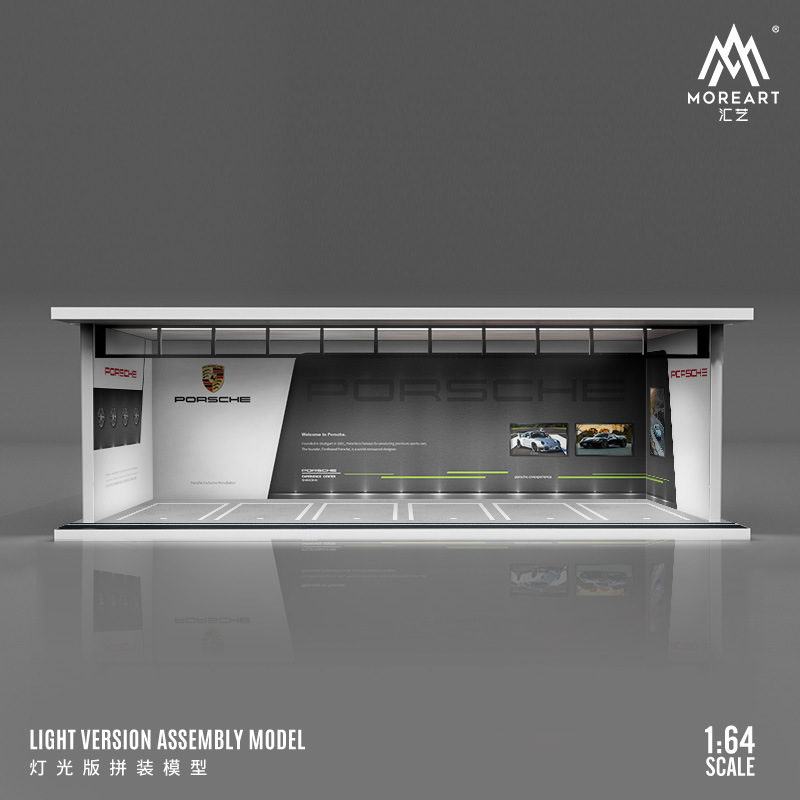 MOREART 1/64 Porsche Parking Garage Diorama with LED lights