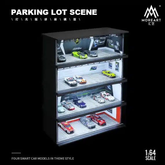 MOREART 1/64 Porsche Parking Garage Diorama with LED lights
