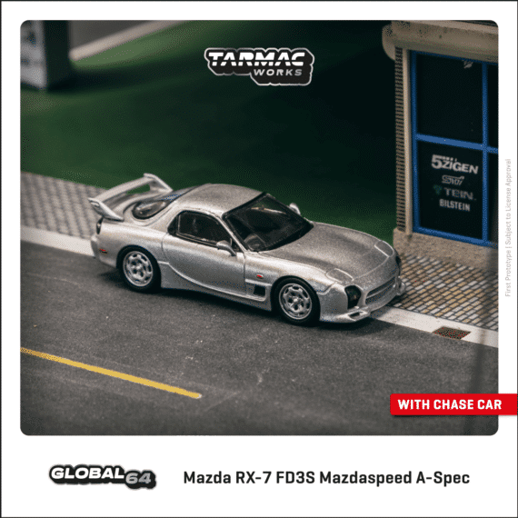 Tarmac Works 1/64 GLOBAL64 Mazda RX-7 FD3S Mazdaspeed A-SpecSilver Stone Metallic