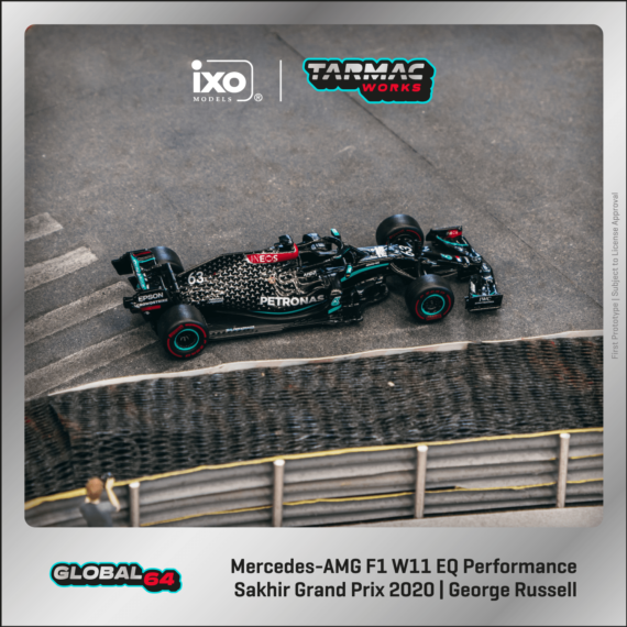 Tarmac Works 1/64 GLOBAL64 Mercedes-AMG F1 W11 EQ Performance Sakhir Grand Prix 2020 George Russell