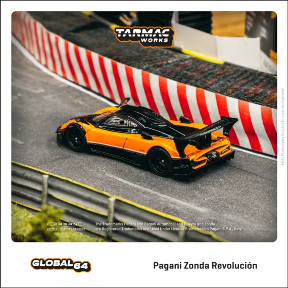 Tarmac Works 1/64 GLOBAL64 Pagani Zonda Revolución Arancio Saint Tropez