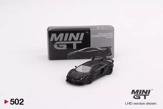 MINI GT No.502 Lamborghini LB-Silhouette WORKS Aventador GT EVO Matte Black