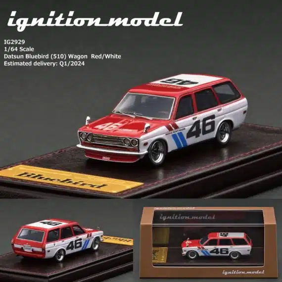 ignition model 1/64 Datsun Bluebird (510) Wagon Red/White IG2929