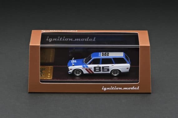 ignition model 1/64 Datsun Bluebird (510) Wagon Blue/White IG2930