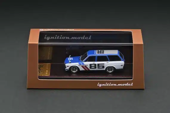 ignition model 1/64 Datsun Bluebird (510) Wagon Blue/White IG2930