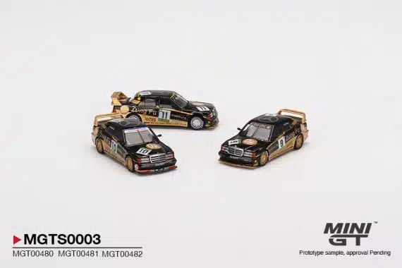 MINI GT Mercedes-Benz 190E 2.5-16 Evolution II 1991 Macau Guia Race of Macau AMG/Zung Fu 3 Cars Set MGTS0003