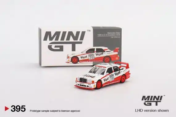 MINI GT No.395 Mercedes-Benz 190E 2.5 16 Evolution II 1991 DTM #78 Lohr LHD MGT00395-L