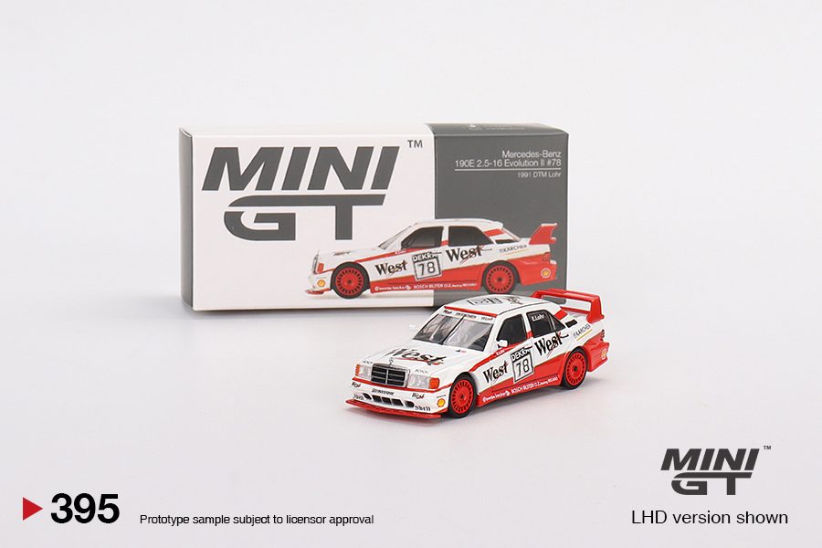 MINI GT No.395 Mercedes-Benz 190E 2.5 16 Evolution II 1991 DTM #78 Lohr LHD MGT00395-L