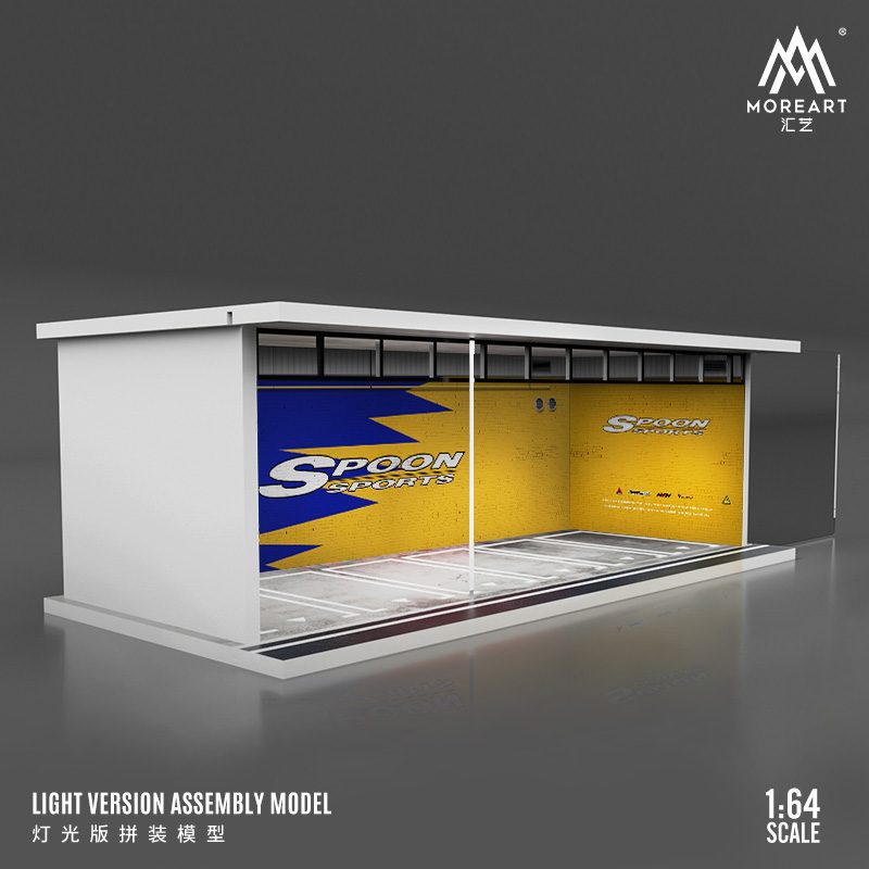 MOREART 1/64 Spoon Parking Garage Diorama with LED lights