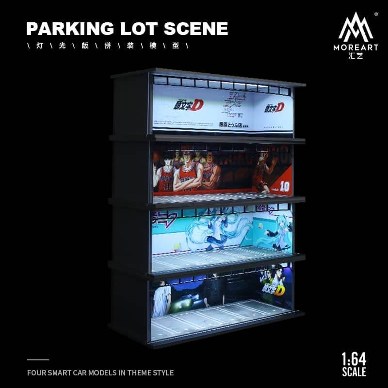 MOREART 1/64 Dunk master Parking Garage Diorama with LED lights