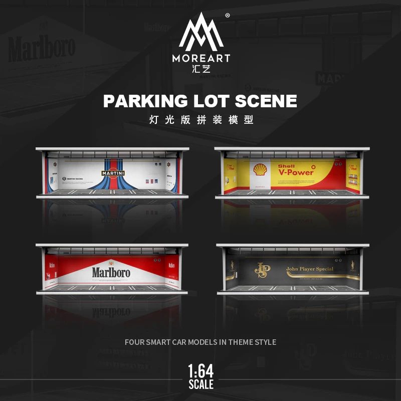 MOREART 1/64 john player special JPS Parking Garage Diorama with LED lights
