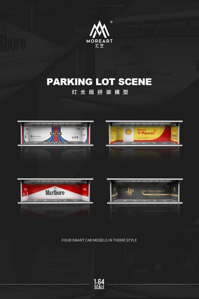 MOREART 1/64 Shell Parking Garage Diorama with LED lights