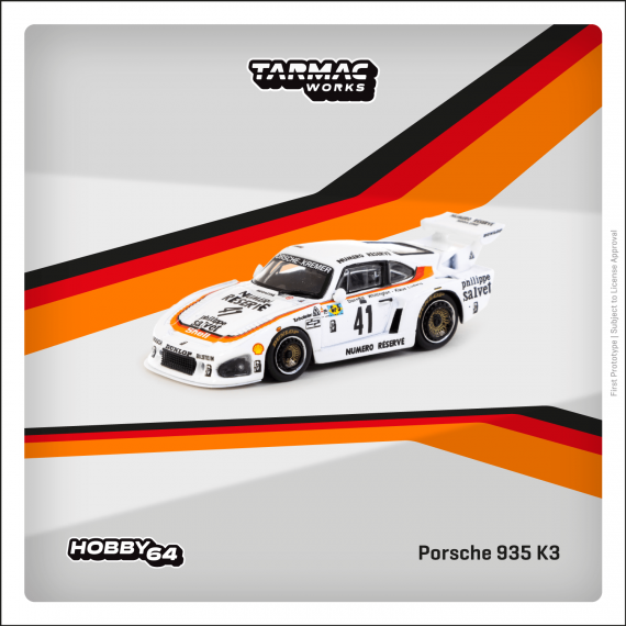 Tarmac Works 1/64 HOBBY64 Porsche 935 K3 24h of Le Mans 1979 - Winner K. Ludwig / D. Whittington / B. Whittington