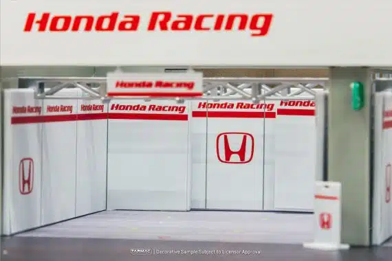 Tarmac Works 1/64 PARTS64 Pit Garage Diorama Honda Racing