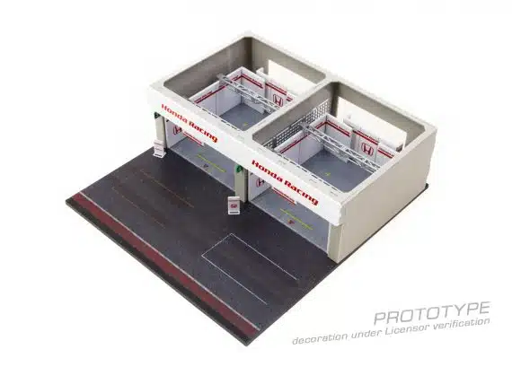 Tarmac Works 1/64 PARTS64 Pit Garage Diorama Honda Racing