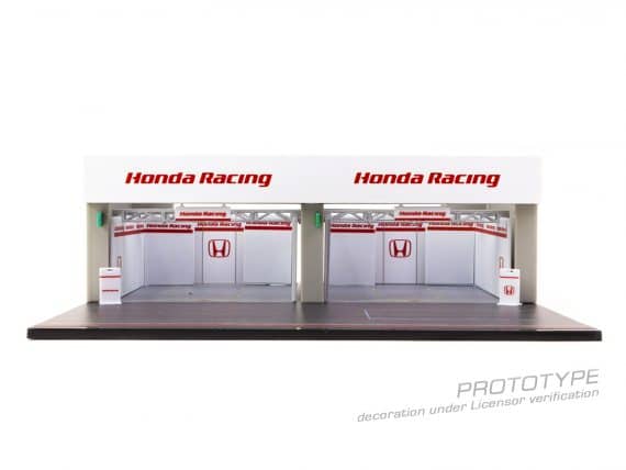 Tarmac Works 1/64 PARTS64 Pit Garage Diorama Honda Racing