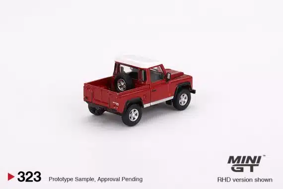 MINI GT No.323 Land Rover Defender 90 Pickup Masai Red RHD MGT00323-R