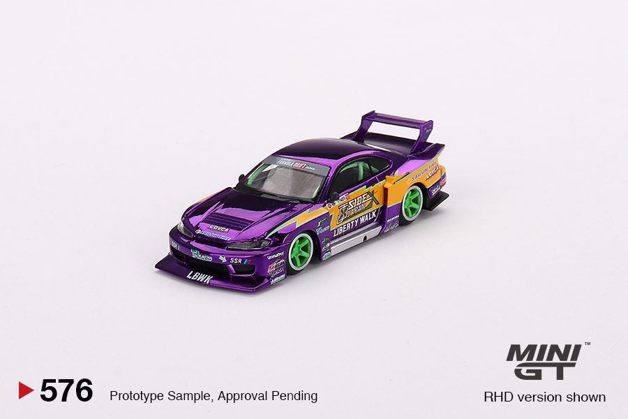 MINI GT No.576 Nissan S15 SILVIA LB-Super Silhouette #555 2022 Formula Drift Japan RHD MGT00576-R