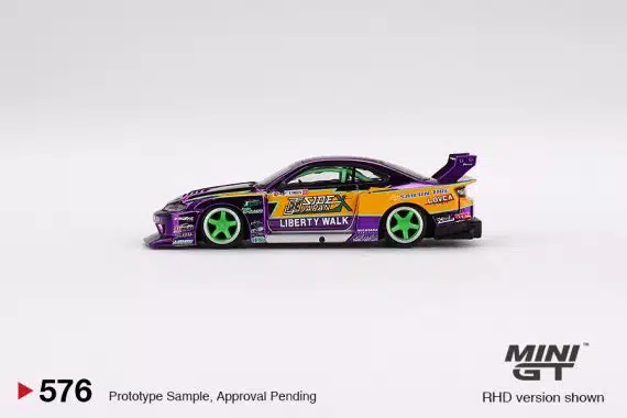 MINI GT No.576 Nissan S15 SILVIA LB-Super Silhouette #555 2022 Formula Drift Japan RHD MGT00576-R