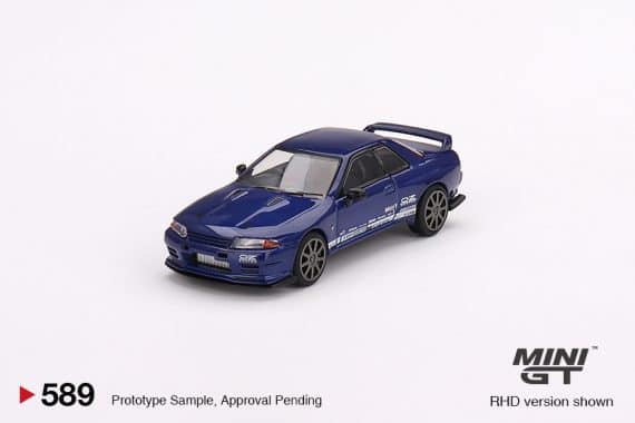 MINI GT No.589 Nissan Skyline GT-R Top Secret  VR32 Metallic Blue
