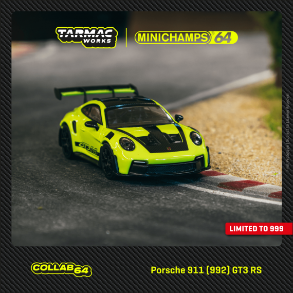 Tarmac Works 1/64 COLLAB64 Porsche 911 (992) GT3 RS Acid Green