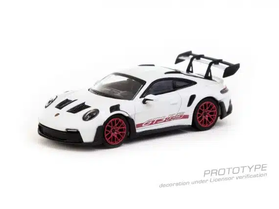 Tarmac Works 1/64 COLLAB64 Porsche 911 (992) GT3 RS White / Red