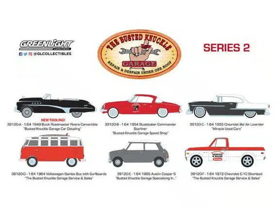 Greenlight 1/64 The Busted Knuckle Garage Series 2 - 1964 Volkswagen Samba Bus 39120-D