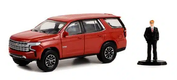 Greenlight 1/64 The Hobby Shop Series 14 - 2022 Chevrolet Tahoe LT Texas Edition with Man in Suit 97140-F