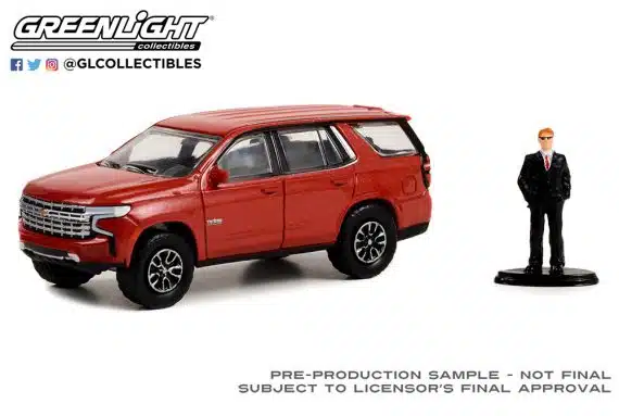 Greenlight 1/64 The Hobby Shop Series 14 - 2022 Chevrolet Tahoe LT Texas Edition with Man in Suit 97140-F