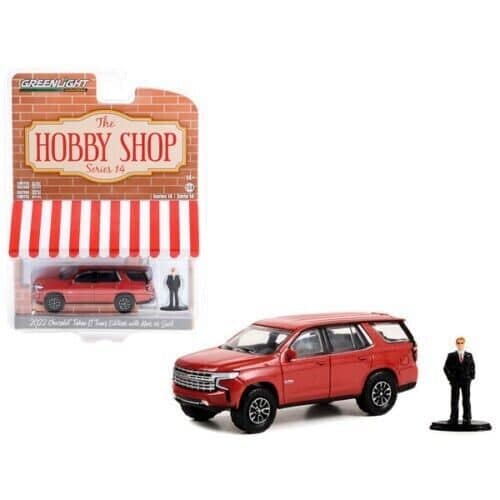 Greenlight 1/64 The Hobby Shop Series 14 - 2022 Chevrolet Tahoe LT Texas Edition with Man in Suit 97140-F