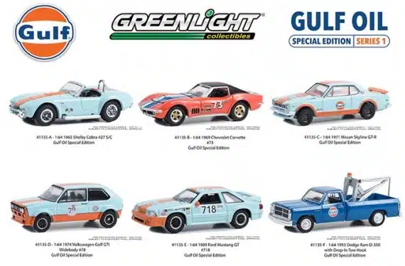 Greenlight 1/64 Gulf Special Edition Series 1 - 1989 Ford Mustang GT 41135-E