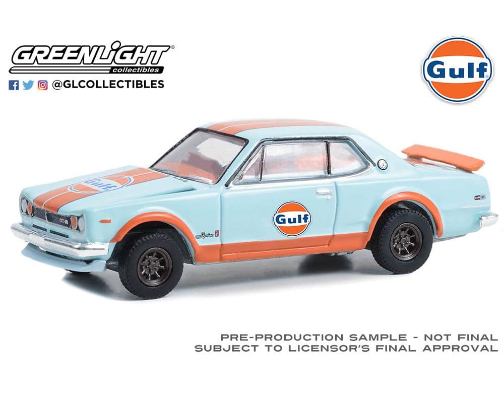 Greenlight 1/64 Gulf Special Edition Series 1 - 1971 Nissan Skyline 2000 GT-R 41135-C