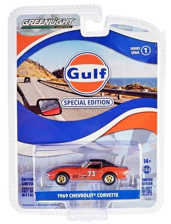 Greenlight 1/64 Gulf Special Edition Series 1 - 1969 Chevrolet Corvette 41135-B
