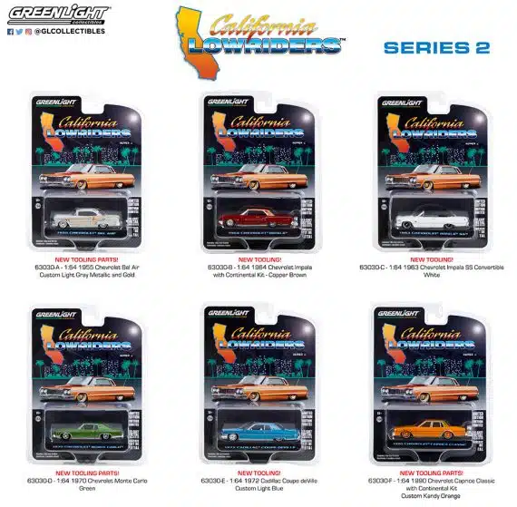 Greenlight 1/64 California Lowriders Series 2 - 1972 Cadillac Coupe Deville 63030-E