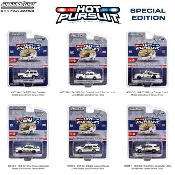 Greenlight 1/64 Exclusive Hot Pursuit Limited Edition 2015 Ford Police Interceptor 43015-D