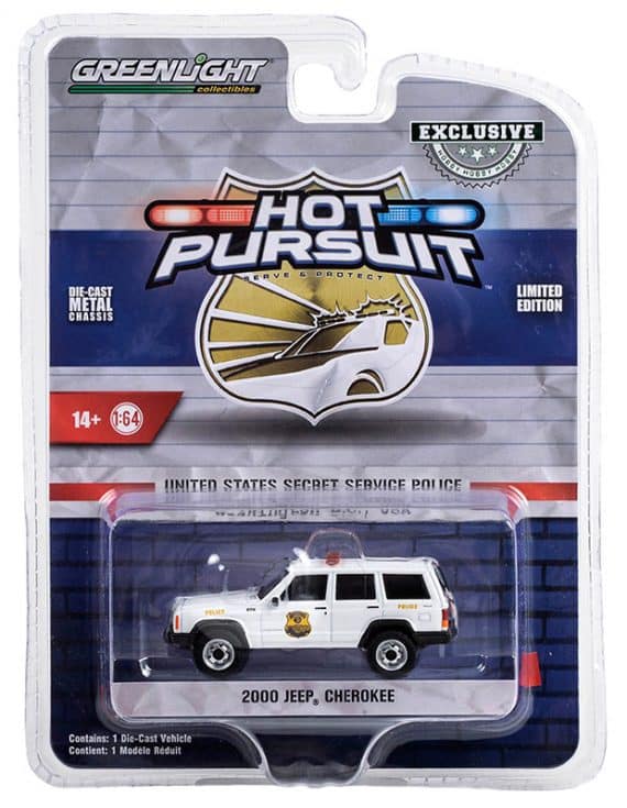 Greenlight 1/64 Exclusive Hot Pursuit Limited Edition 2000 Jeep Cherokee 43015-A