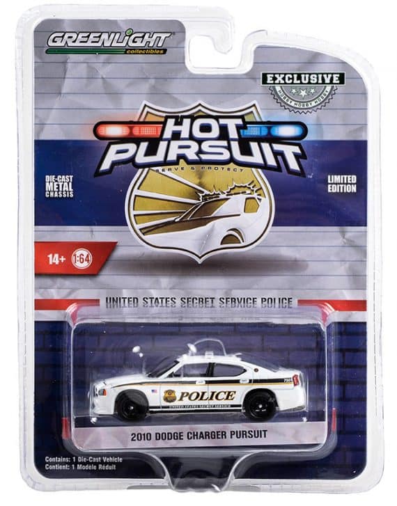 Greenlight 1/64 Exclusive Hot Pursuit Limited Edition 2010 Dodge Charger Pursuit 43015-C