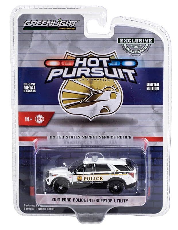 Greenlight 1/64 Exclusive Hot Pursuit Limited Edition 2021 Ford Police Interceptor Utility 43015-F