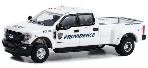 Greenlight 1/64 Dually Drivers Series 12 - 2018 Ford F-350 Dually - Providence Police Department Mounted Unit 46120-E