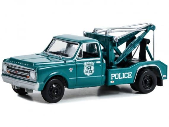 Greenlight 1/64 Dually Drivers Series 12 - 1967 Chevrolet C-30 Dually Wrecker - New York City Police Department (NYPD) 46120-A