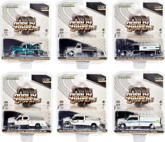 Greenlight 1/64 Dually Drivers Series 12 - 1985 Dodge Ram W350 Power Ram Dually Flatbed 46120-B