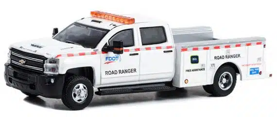 Greenlight 1/64 Dually Drivers Series 12 - 2018 Chevrolet Silverado 3500 Dually Service Bed 46120-D
