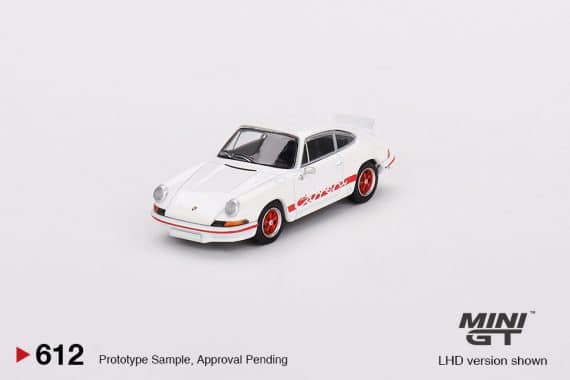 MINI GT No.612 Porsche 911 Carrera RS 2.7 Grand Prix White with Red Livery RHD MGT00612-R