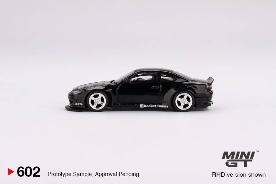 MINI GT No.602 Nissan Silvia (S15) Rocket Bunny Black Pearl RHD MGT00602