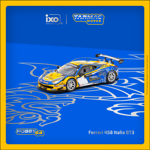 Tarmac Works 1/64 HOBBY64 Ferrari 458 Italia GT3 GT Asia 2016 C.Van Dam / P.Bhirombhakdi T64-074-16GTA12