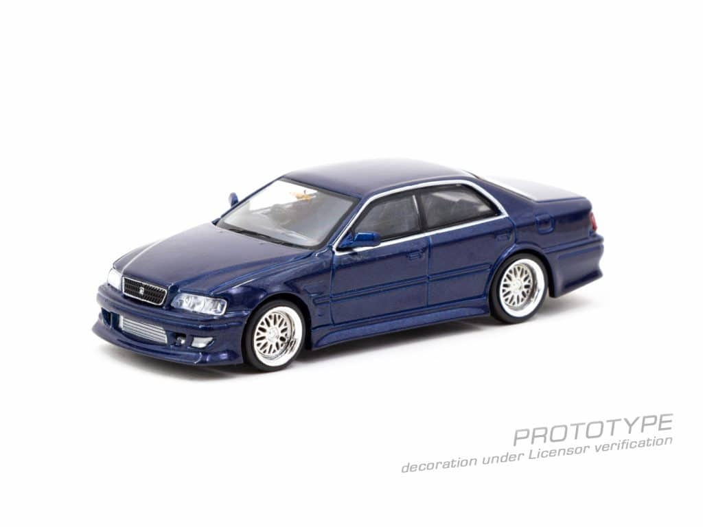 Tarmac Works 1/64 GLOBAL64 VERTEX Toyota Chaser JZX100 Blue Metallic T64G-007-BL