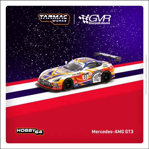 Tarmac Works 1/64 HOBBY64 Mercedes-AMG GT3 24 Hours of SPA 2022 GruppeM Racing M. Engel / M. Buhk/ M. Grenier T64-062-22SPA55