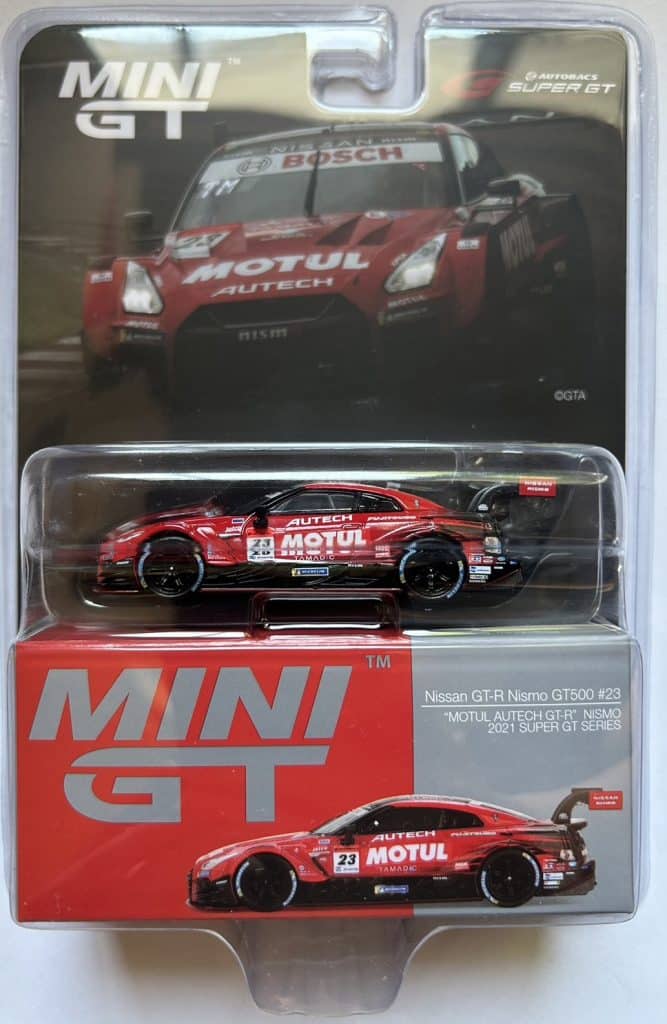 MINI GT No.595 Nissan GT-R Nismo GT500 #23 NISMO 2021 Super GT Series Japan Exclusive LHD MGT00595-L